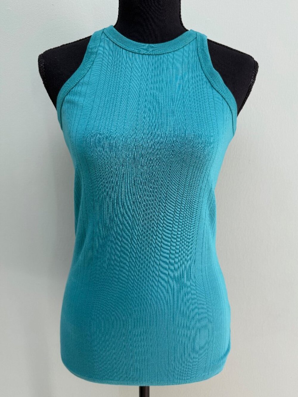 NWT Minimum Cinnia Ribbed Tank Top TENCEL Modal Teal Green Size M